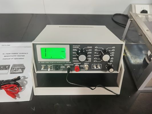 Αγορά Δοκιμαστής αντίστασης επιφάνειας υφασμάτων με DC100V μέτρηση τάσης και 2 × 1014Ω μέτρηση αντίστασης για συμμόρφωση με το πρότυπο EN 1149-1/ EN 1149-2/ AATCC 76/ BS 6524 διαδικτυακή κατασκευή