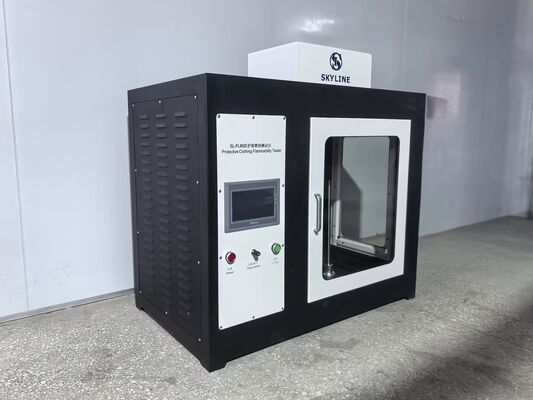 Καλή τιμή ISO 15025 Δοκιμαστής εύφλεκτου προστατευτικού ενδυμάτων με κατασκευή από ανοξείδωτο χάλυβα και αυτόματη εφαρμογή φλόγας σε απευθείας σύνδεση